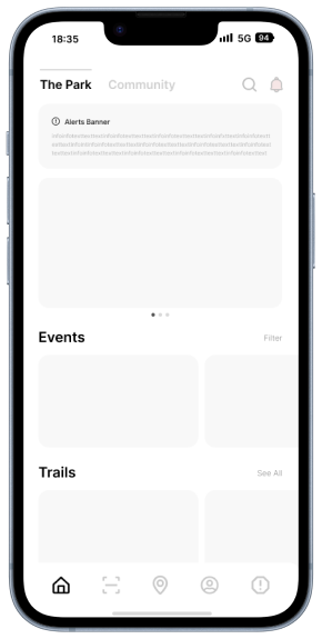Medium fidelity homepage design