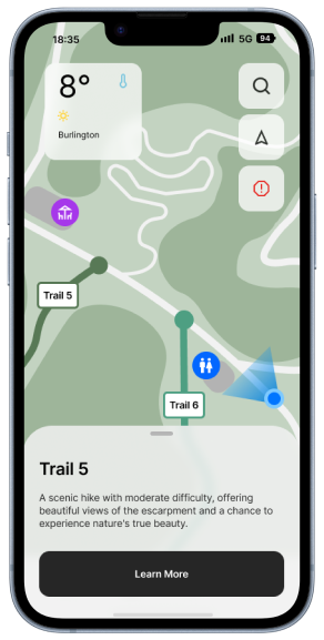 High fidelity design of the map feature
